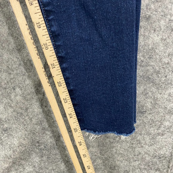 Frame Denim Jeans 26 Blue Le Skinny De Jeanne Crop Mid Rise Bonn - Picture 9 of 10